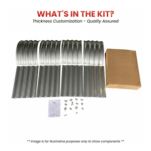 Bac à légumes modulaire galvanisé pour jardin surélevé, en métal, ovale ou carré, pour l'extérieur, GB251 - Product Image 3