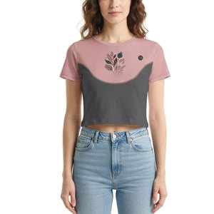 Nouveauté : T-shirt court pour femme à manches courtes, style décontracté, tissu léger, coupe confortable, style moderne pour tous les jours, été - Product Image 1