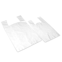 Sacs de courses en PE de qualité supérieure sur rouleau avec poignée thermoscellée à déchirement facile, impression sérigraphique, jetables