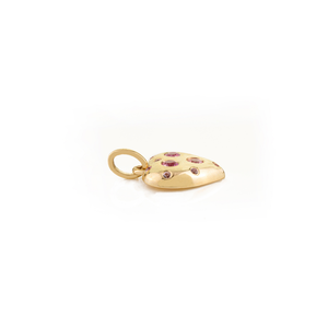 Pendentif en forme de cœur en saphir rose 100% naturel pour femmes, bijoux originaux en or jaune 14 carats, cadeau d'anniversaire, tendance - Product Image 5