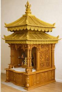 Autel Catholique en Bois de Teck Fait Main et Personnalisé avec Finition Antique et Design Sculpté à la Main, Meuble de Salon pour la Maison, États-Unis - Product Image 6