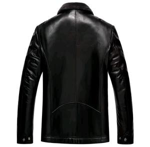 Chaqueta de piel de oveja para hombre, hecha a mano, de cuero genuino, estilo clásico de motociclista, al por mayor y personalizada. - Product Image 2