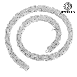 Cadena cubana de eslabones helados de alta demanda, estilo moissanita completa, joyería de lujo hip hop, chapado en oro de 18 quilates, plata 925, Jewelux - Product Image 3