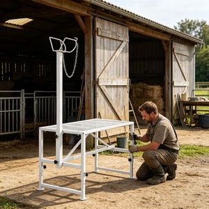 Professional Livestock Stand Adjustable Height Durable <b>Iron</b> Steel Stainless Steel Materials for Pigs Cows for Farm Use-New Used - Product Image 6