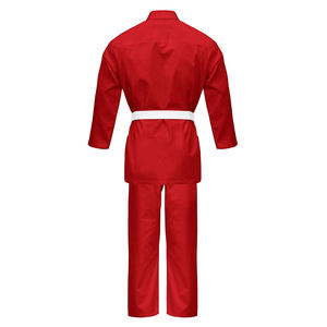 Uniforme de Karate Rojo Personalizado, Conjunto de Gi de Primera Calidad para Entrenamiento de Artes Marciales, para Adultos, OEM, Poliéster/Algodón, Secado Rápido, Transpirable - Product Image 4