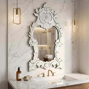 Espejo Decorativo de Pared Estilo Barroco Veneciano |   Espejo Decorativo de Estilo Antiguo de Lujo para Sala de Estar, Vestíbulo de Hotel y Decoración de Interiores del Hogar - Product Image 5