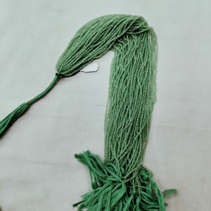 Piedra de ónix verde Natural hecha a mano, piedras preciosas microfacetadas, hebras de cuentas para hacer joyas, collar, pulsera, India en línea - Product Image 2