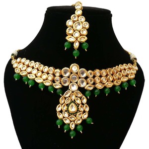 Vintage Style Zircon Flower Shape Alloy 24K Gold Plated Women's Jewelry Set Necklace Earrings Headpiece for Wedding Party - Product Image 2