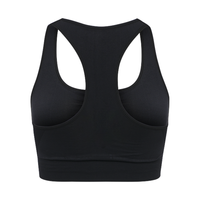 Soutien-gorge de sport TRIMMY pour filles, noir, sans coutures, maintien élevé, respirant, écologique, séchage rapide, logo avant, pour entraînement, yoga, gym