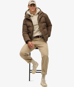 Chaqueta acolchada premium personalizada para hombre para invierno, ropa de exterior premium para hombre, a prueba de viento, con cierre de cremallera y bolsillos laterales, abrigo para hombre - Product Image 5