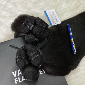 raw hair vendor natural straight weft hair raw hair bundle double drawn natural color vietnamese human hair - Product Image 1