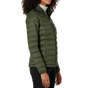 Veste courte matelassée d'hiver 2026 pour femme, avec fermeture éclair, col montant, chaude, couleur unie, style décontracté - Product Image 3