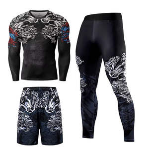 Ensembles de compression pour hommes de qualité supérieure pour la gym et le fitness, écologiques, respirants, OEM - Product Image 1