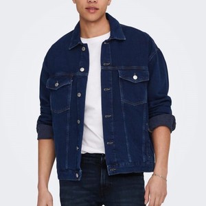 Chaqueta vaquera clásica para hombre con botones, estilo casual cómodo para el día a día, fabricante mayorista, abrigo con efecto desgastado. - Product Image 2