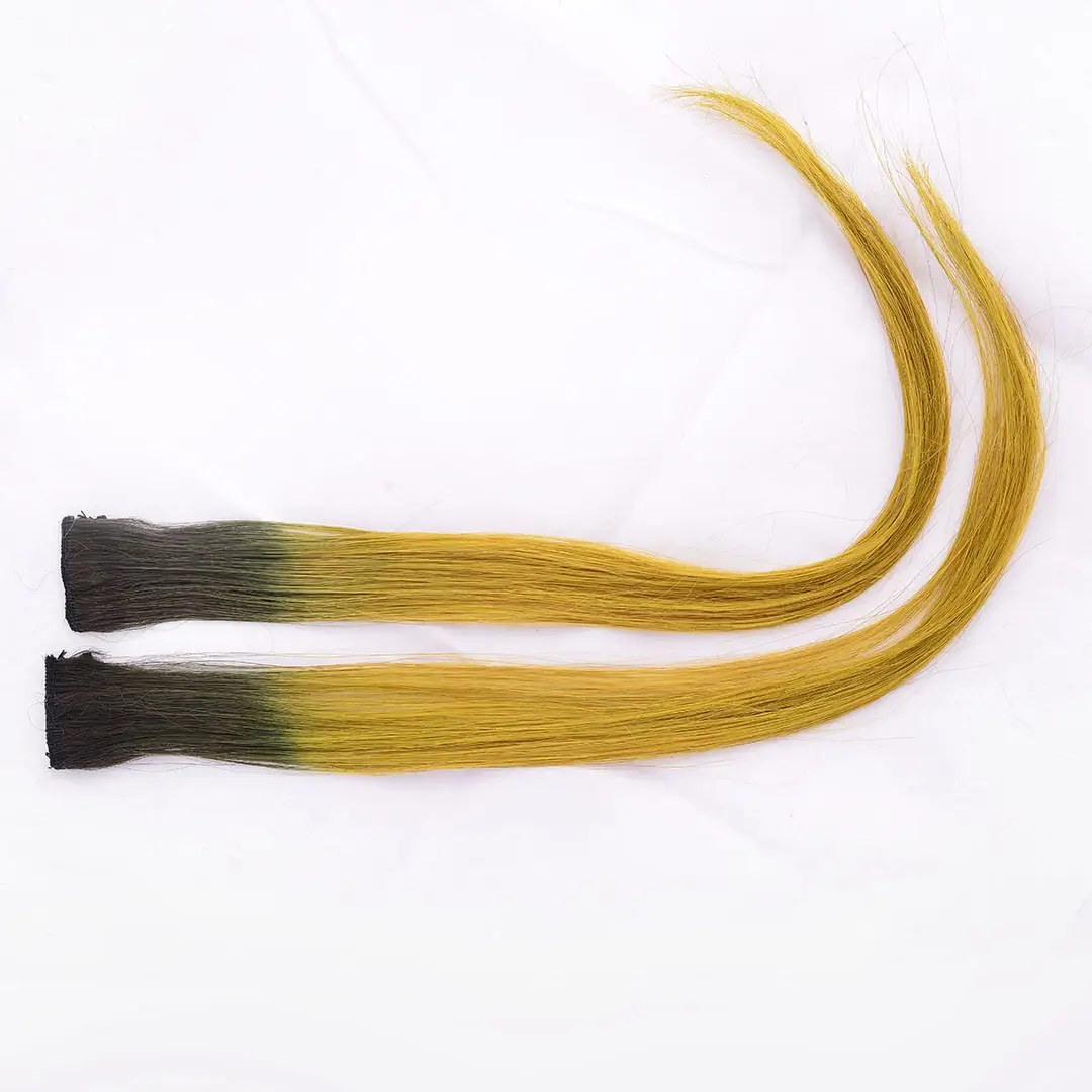 Clipe de cabelo remy indiana real, cabelo colorido com cutículas alinhadas de alta qualidade em destaques extensões
