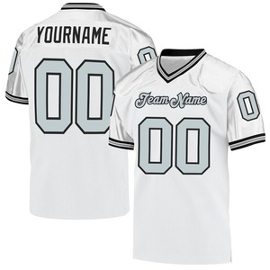 Maillot de football authentique en maille rouge et blanche personnalisé, vente en gros, uniformes de football américain vintage rétro - Product Image 6