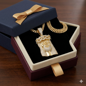 Pendentif unisexe en argent 925 plaqué rhodium avec breloque tête de Jésus personnalisée en diamant de laboratoire et jade, style Hip Hop religieux pour fête - Product Image 4