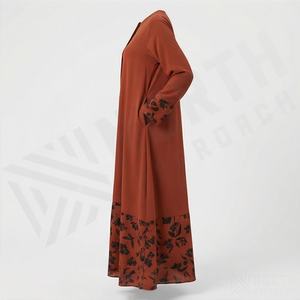 Abaya Negra con Bordado de Color Personalizado, Nuevo Diseño de Última Moda, Abaya de Alta Calidad, el Mejor Diseño, Diseños Elegantes para Chicas - Product Image 3