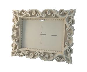 Marco de fotos personalizado con incrustaciones de resina y hueso de madera para decoración, marco de fotos moderno - Product Image 1