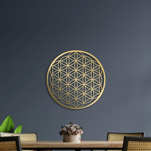 Arte Murale in Alluminio Ispirata al Loto Marocchino per Arredamento Casa - Soggiorno e Camera da Letto - Product Image 6