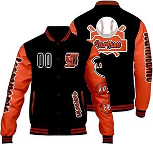 Veste d'hiver confortable pour homme, style Letterman, col montant, logo frontal, coupe-vent, haute qualité, écologique, séchage rapide, respirante - Product Image 1