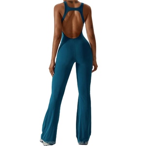 Vêtements de sport pour femmes Combinaison de yoga solide Vêtements de sport Ensemble de levage des fesses Body de fitness une pièce pour les vêtements de sport d'entraînement - Product Image 6
