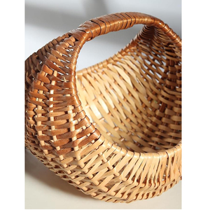 Attractive Design Woven Rattan Serving Fruit Hanging Basket Custom Size Tabletop Decoration Wholesale Price Home Decorate Basket - Product Image 1