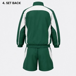 Autumn Unisex Solid Color <b>Hooded</b> Printed Windbreaker Tracksuit Custom Logo Full <b>Zip</b>-Up Two Piece High Street Plus Size Quick - Product Image 2