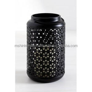 Farolillos de cristal personalizados para exteriores, faroles decorativos de metal dorados y negros de estilo europeo para boda y patio - Product Image 5