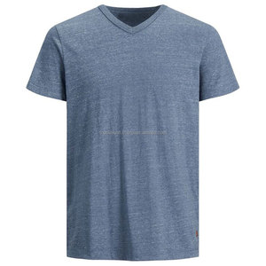 T-shirt pour homme en coton/polyester, manches courtes, col rond, coupe ajustée, style streetwear décontracté, tricoté en différentes couleurs, vente en gros - Product Image 1