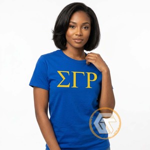 Vente en gros GREEK TREASURES Sororité Sigma Gamma Rho – T-shirt décontracté d'été pour femme, écologique, respirant, anti-UV, anti-plis, 100 % coton - Product Image 2