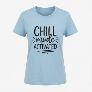 Camisetas Casuales para Mujer, Tela Satén Ligera, Manga Corta, Cuello Redondo, Tacto Suave, Ajuste Cómodo, Alta Calidad, Personalizables, Verano - Product Image 1