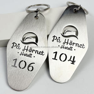 Porte-clés personnalisé en alliage de zinc, style vintage, avec numéro de chambre d'hôtel ou de motel, faible MOQ, étiquettes de chambre découpées sur mesure - Product Image 2