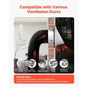 Griglia di Ventilazione Quadrata da 4 Pollici in Acciaio Inox Premium con Protezione Integrata per Estrattore Esterno e Copertura - Product Image 5