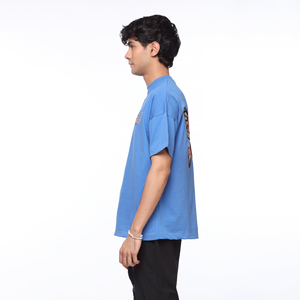 เสื้อยืดคอกลมทรงหลวมสำหรับผู้ชาย ไซส์ใหญ่ แขนสั้น ผ้าฝ้าย 100% ระบายอากาศ แห้งเร็ว พิมพ์ลายดิจิทัลด้านหน้า สไตล์ไฮสตรีท - Product Image 3