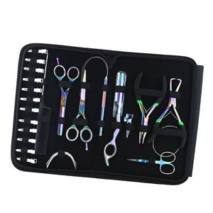 Kit Profesional de Herramientas para Extensiones de Cabello para Estilistas: Alicates de Microperlas, Herramienta de Enhebrado de Bucles, Tijeras de Entresacar, Pinzas de Seccionamiento - Product Image 1