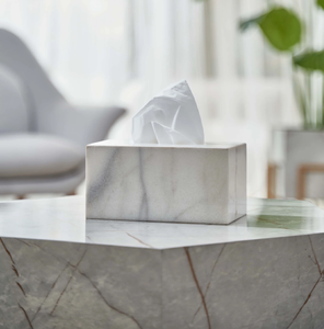 JANNAT EXPORT 100% Eco-Friendly Modern <b>Marble</b> Tissue Box Handmade Finishing Work Unique Style Model MTB-73 Uttar Pradesh - Product Image 1