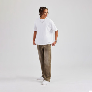 Heavyweight 100% Cotton Men's Trouser Acid Washed Sulphur Oversized Pants Casual Style Baggy <b>Flared</b> <b>Sweatpants</b> <b>Wholesale</b> Rate - Product Image 2