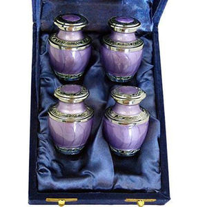 Urnes funéraires pour adultes de qualité supérieure, ensemble imitation antique en aluminium moulé, finition polie, urnes commémoratives Kalavastu, artisanat Uzair - Product Image 1
