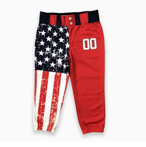 Pantalones de Béisbol Deportivos Juveniles Personalizados, Pantalones Casuales con Botones, Diseño con Bolsillos con Cremallera - Product Image 1