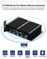 Komputer Industri Tanpa Kipas Mini PC Intel NUC Windows 10 Dual LAN 6 Port RS232 Grafis HD 2 DDR3L RAM 16GB Tersedia
