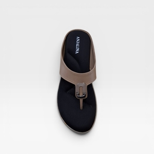 Sandales compensées tendance et confortables pour femmes, avec bride à boucle, coussinets souples et antidérapantes pour le quotidien - Product Image 2