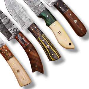 Wholesale Lot Of 20 Damascus Steel Drop Point Hunting <b>Knives</b> With <b>Bone</b> & Wood <b>Handles</b> Full Tang 8" Fixed Blades Bushcraft <b>Knife</b> - Product Image 4