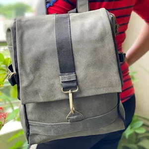 Fashion Handmade Real Leather <b>Backpack</b> Retro Genuine Natural Solid Leather Vintage <b>Backpacks</b> Casual Work <b>Laptop</b> Bags For Unisex - Product Image 3