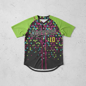 Maillot de baseball en polyester 100 % durable et de haute qualité, maillot de softball respirant et anti-humidité, taille plus, personnalisable - Product Image 1