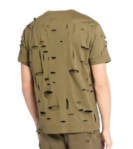 T-shirts pour hommes 100 % coton tricoté, coupe décontractée, effet vieilli, épaules tombantes, doux, écologiques, séchage rapide, prix de gros - Product Image 3
