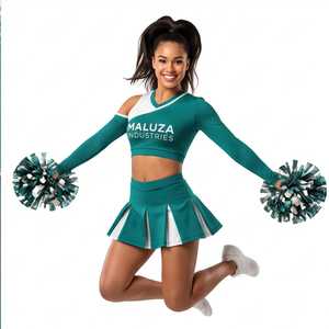 Tenue de cheerleading personnalisée pour adultes MALUZA INDUSTRIES, motif sublimé, hauts et jupes avec strass, costume de cheerleader - Product Image 4