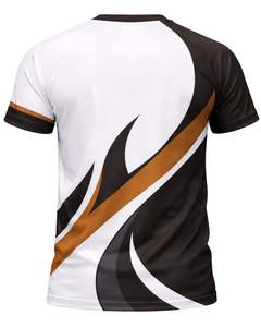 Custom <b>Men</b> White <b>Brown</b> Sports <b>T</b> <b>Shirt</b> Quick Dry Polyester Spandex Athletic Gym Running Training Short Sleeve Custom Print Tee - Product Image 2