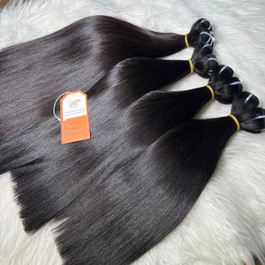 Listo para enviar al por mayor: Paquetes de cabello humano 100% Remy virgen súper doblemente tramado, con doble trama a máquina, liso extremo, de alta calidad. - Product Image 1