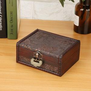 Caja de joyería rústica de madera hecha a mano, estuche de almacenamiento de joyas, regalo asequible para mujeres y niñas de AALIYAN IMPEX - Product Image 4